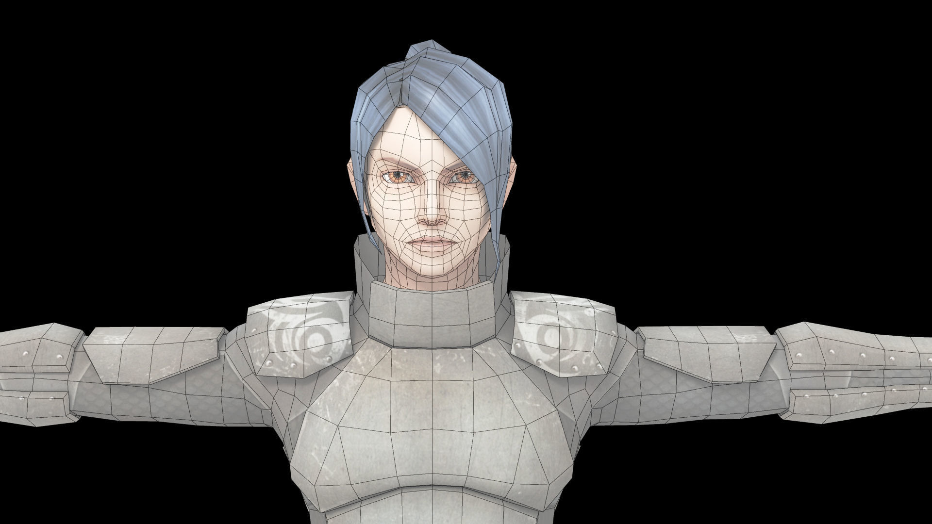 Warrior Low Poly Game Male Character  Low-poly 3D model_7