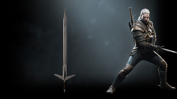 The witcher silver sword 3D model