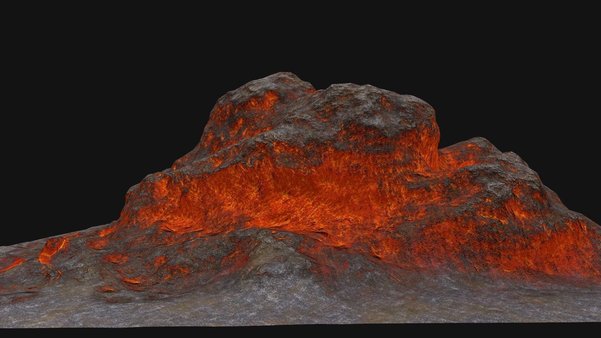 lava rock Low-poly 3D model_15