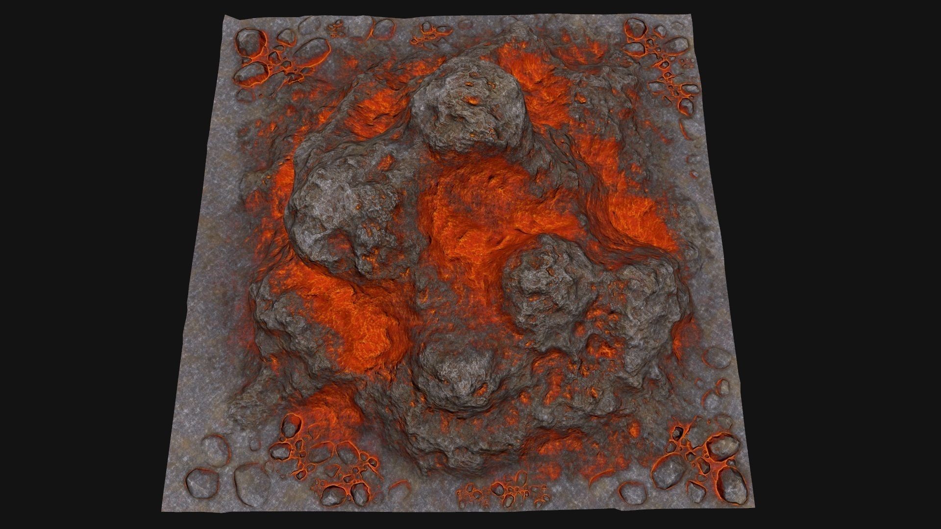 lava rock Low-poly 3D model_16