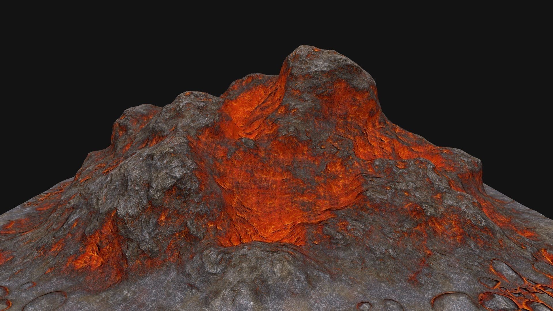 lava rock Low-poly 3D model_14
