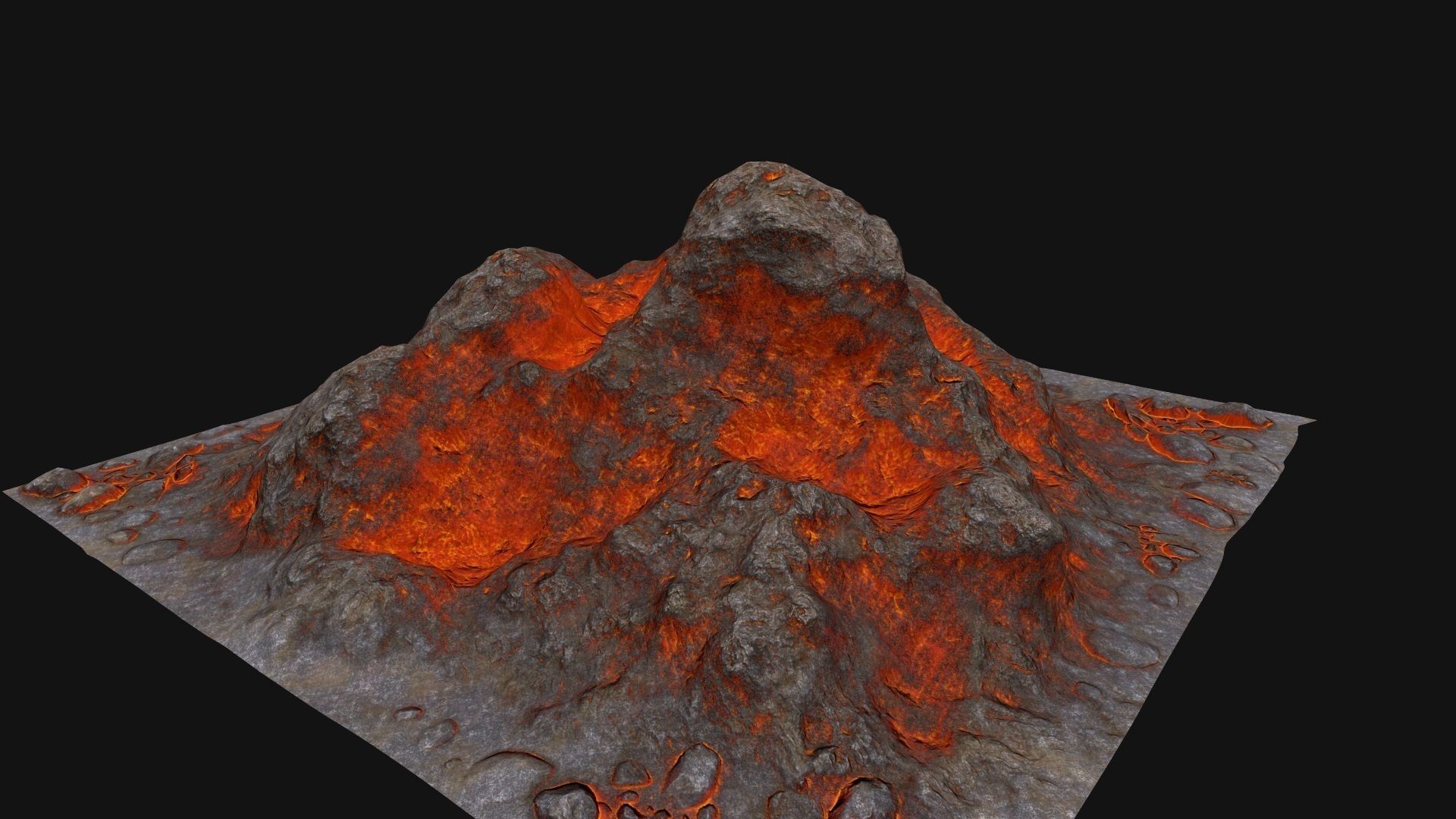 lava rock Low-poly 3D model_12
