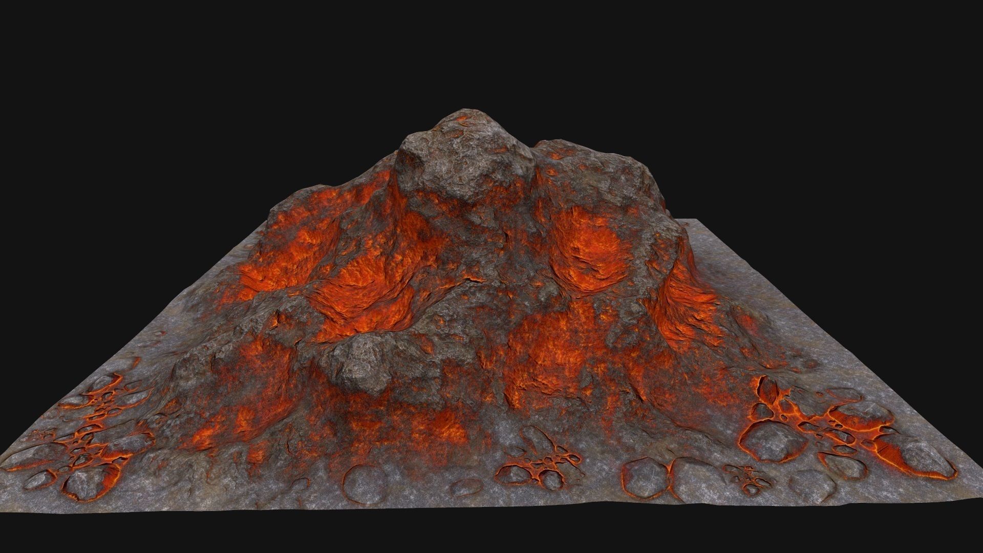 lava rock Low-poly 3D model_13