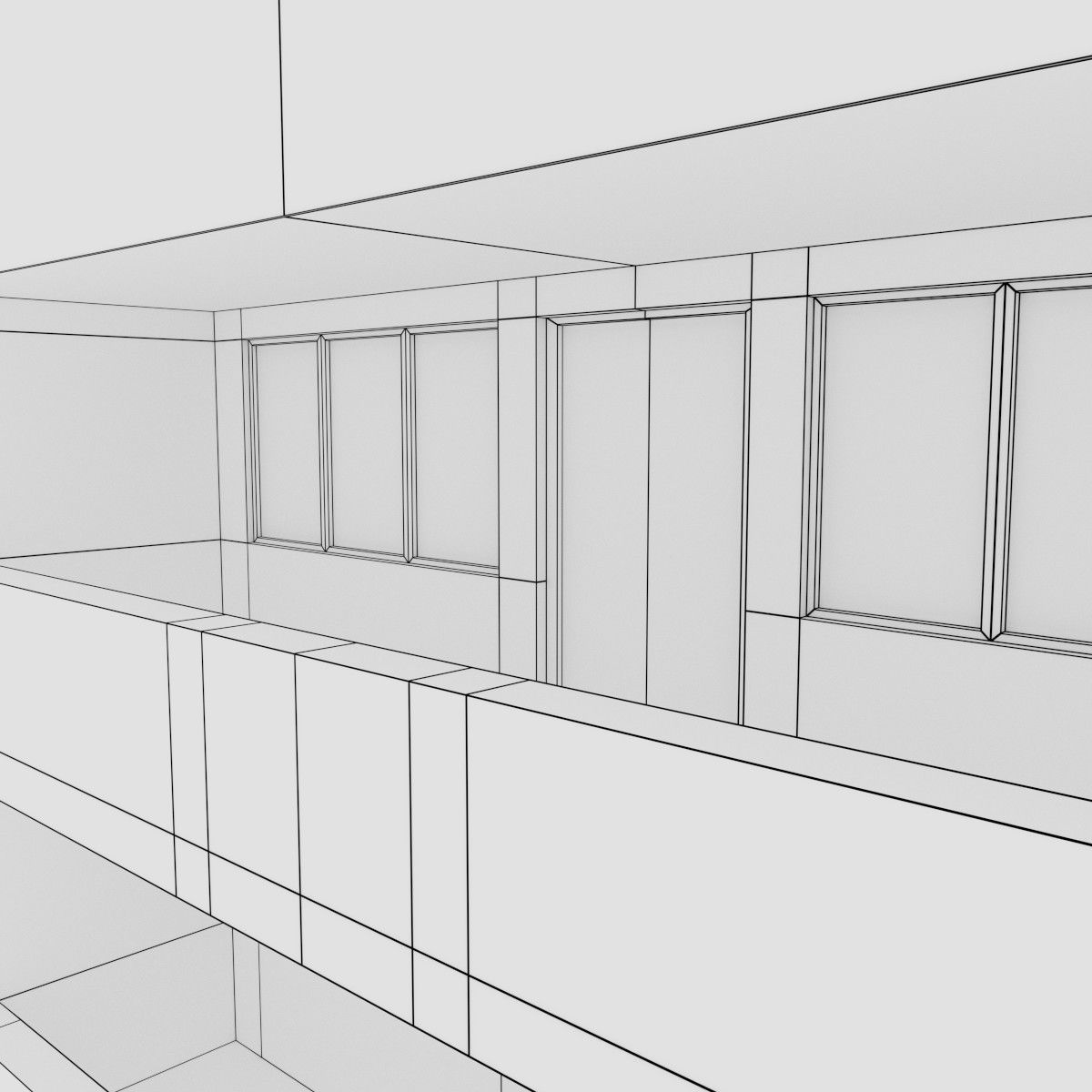 Apartment building 3D model_14