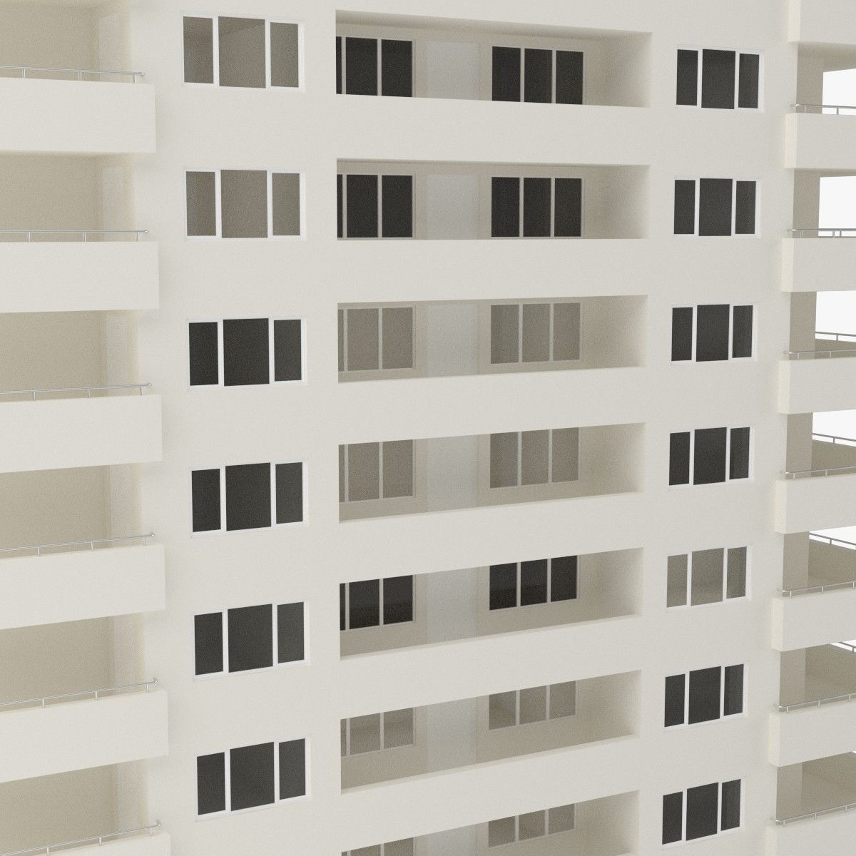 Apartment building 3D model_11