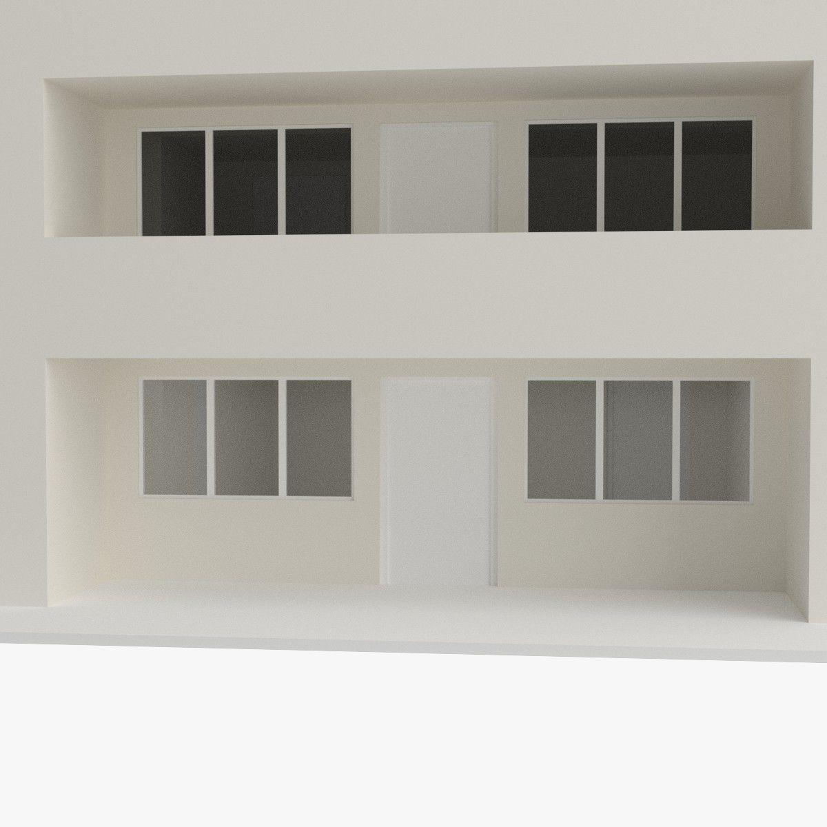 Apartment building 3D model_6