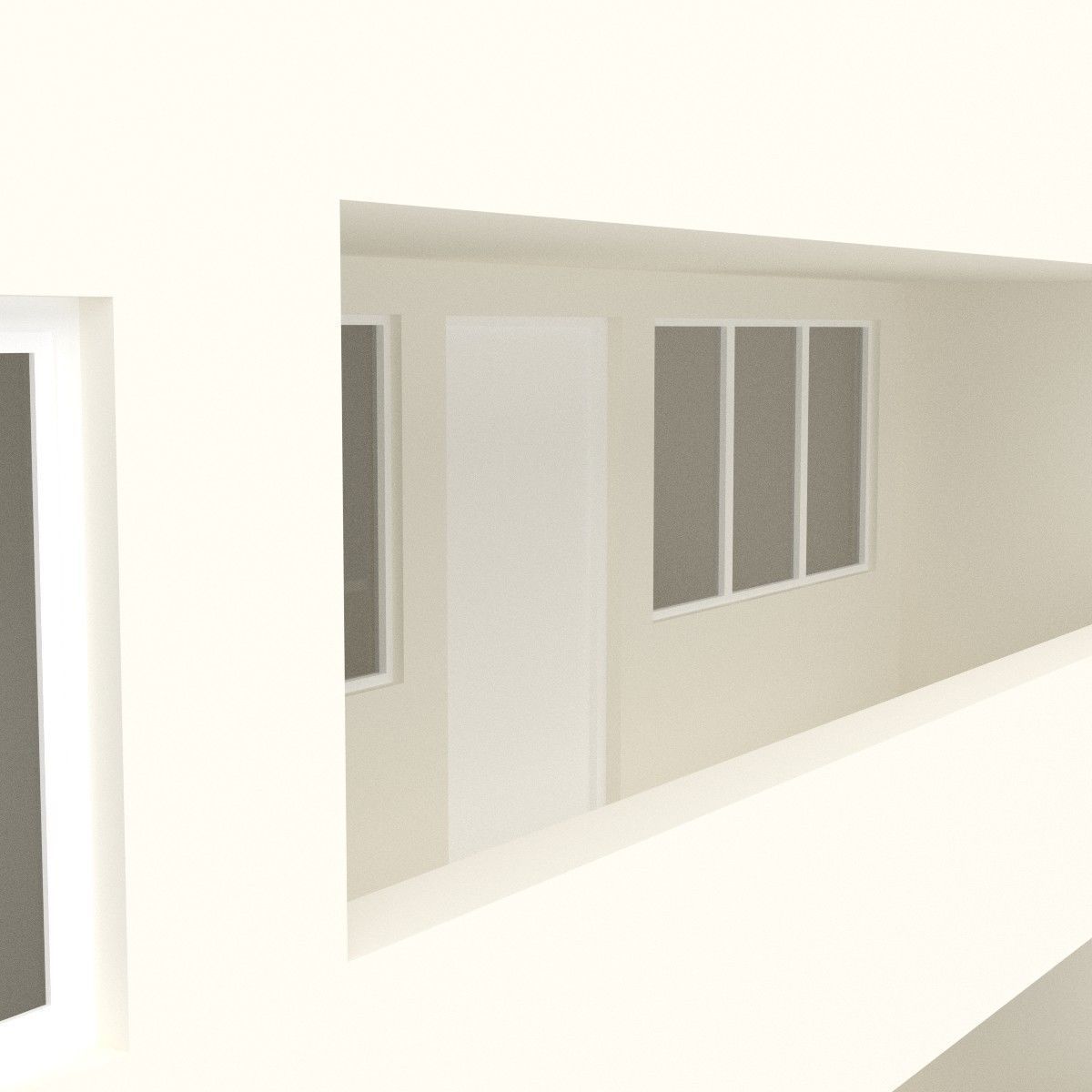 Apartment building 3D model_7