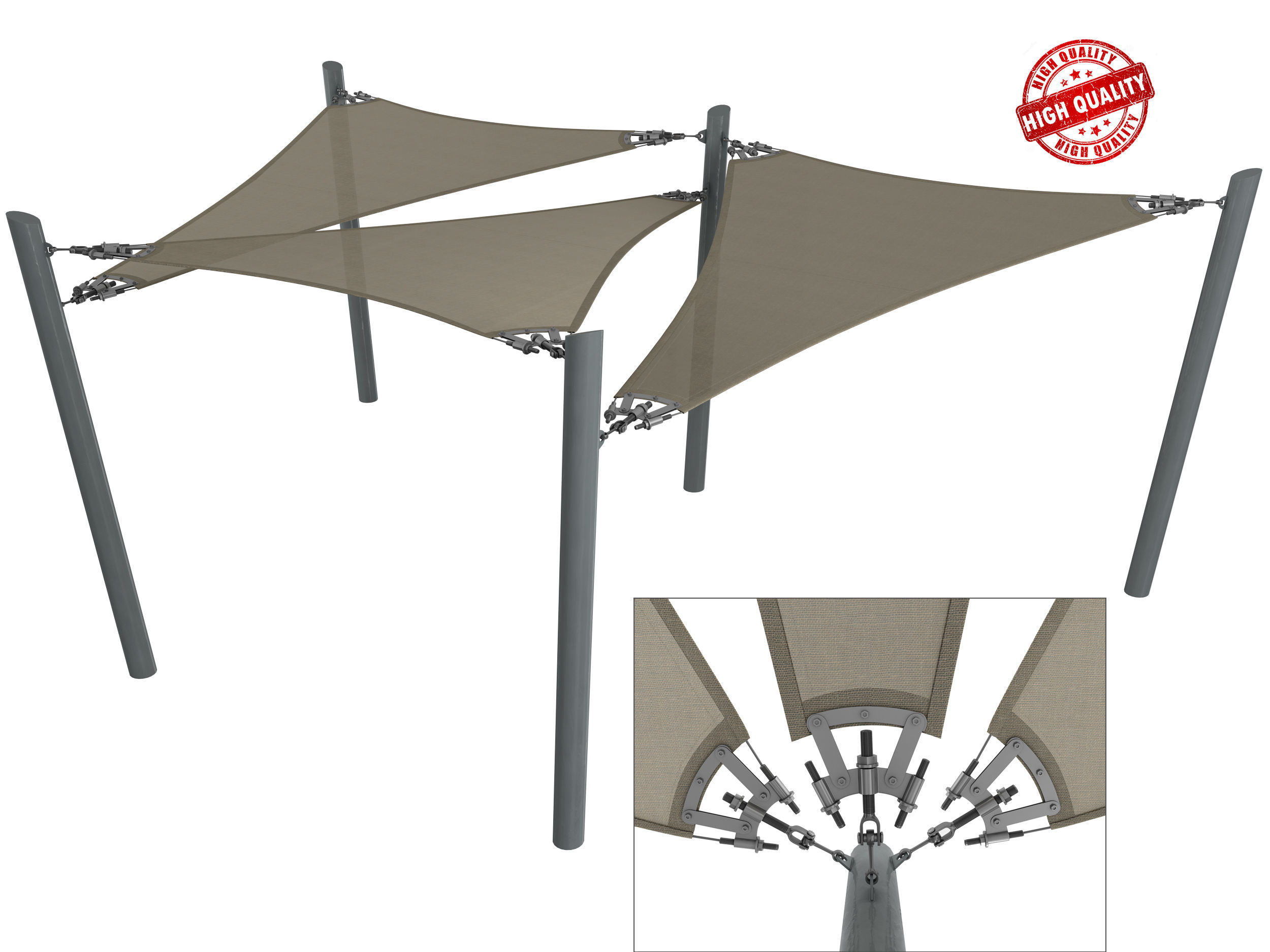 Pool Tent 3D model_1