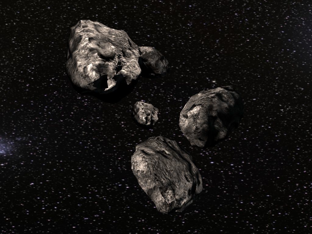 Asteroid pack Low-poly 3D model_3