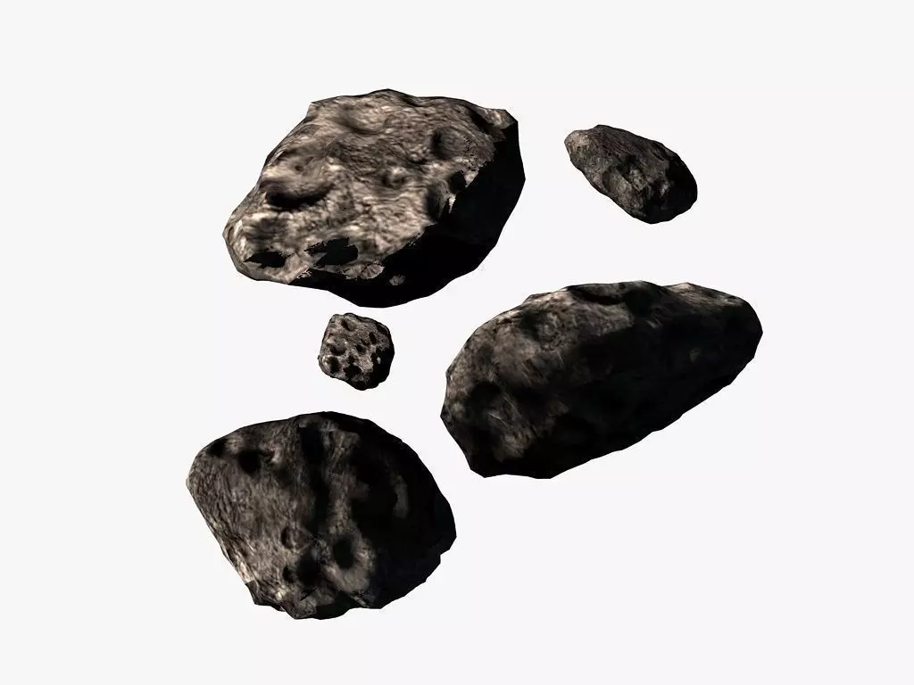 Asteroid pack Low-poly 3D model_0