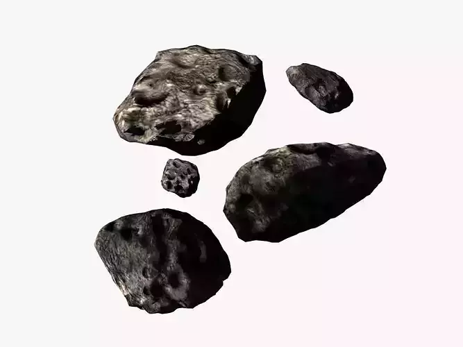 Asteroid pack Low-poly 3D model