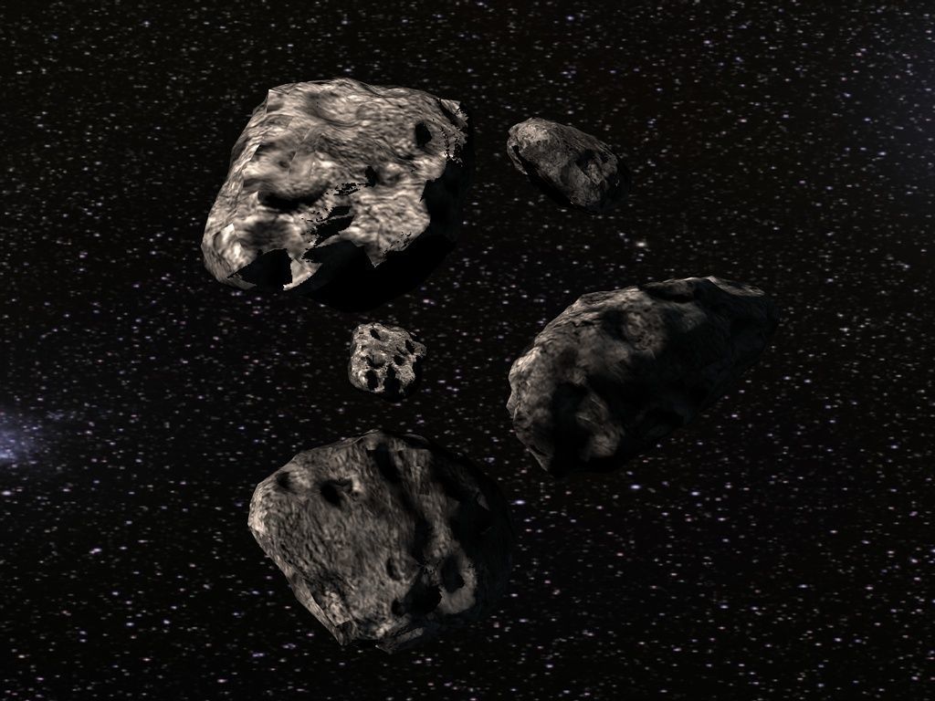 Asteroid pack Low-poly 3D model_2