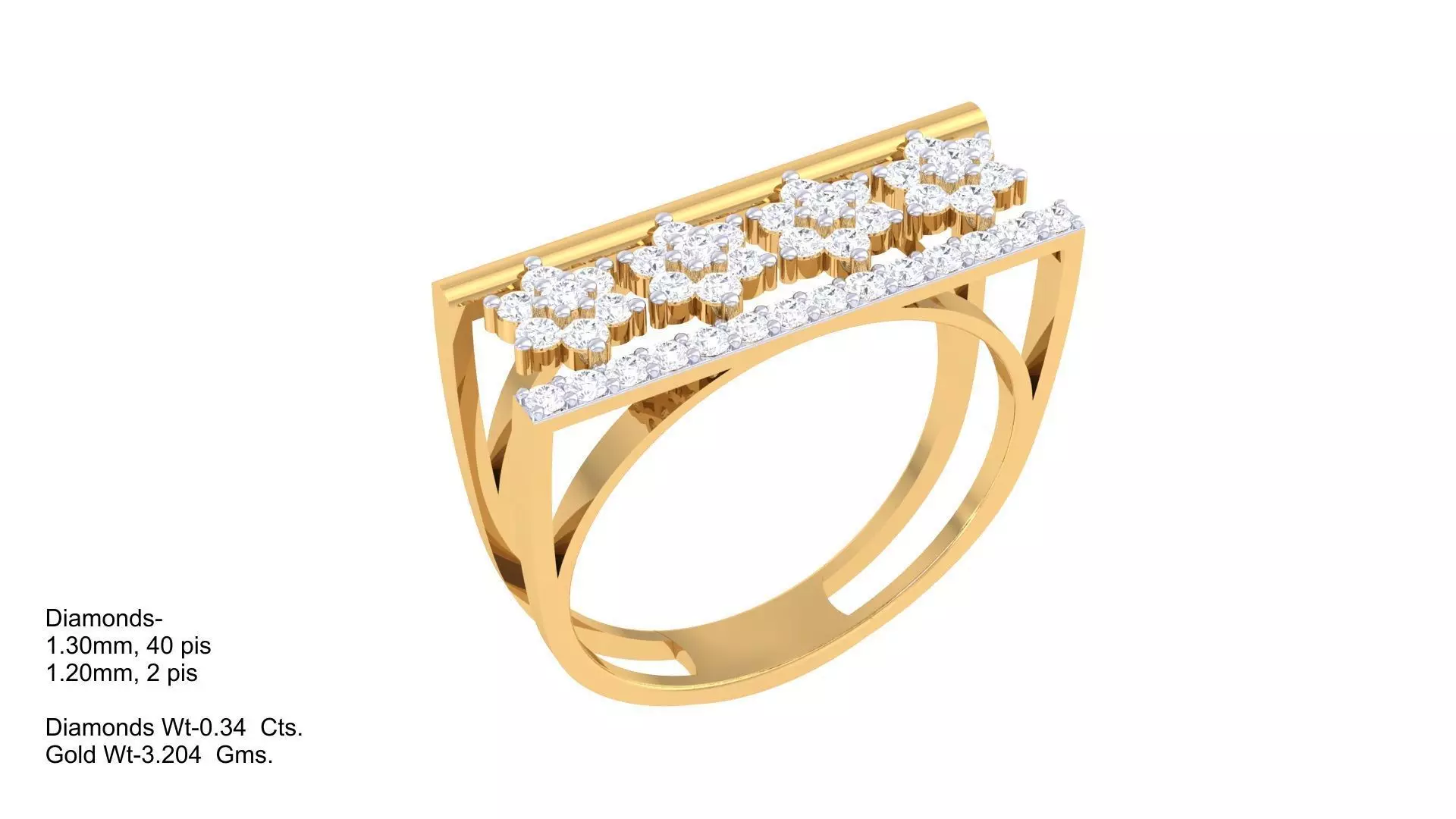 Custom Design Gold Ring Free 3D print model