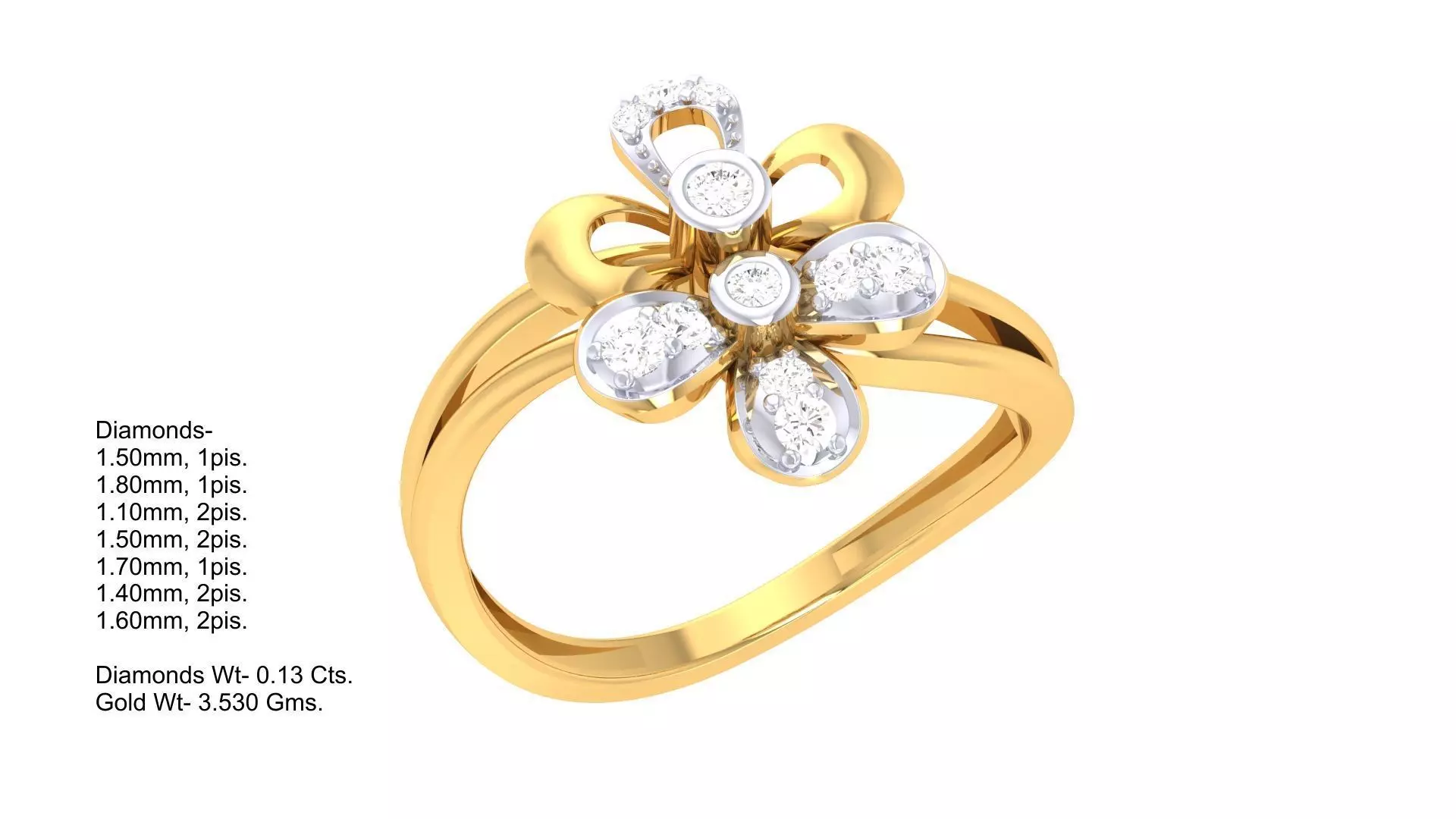 Custom Design Gold Ring Free 3D print model