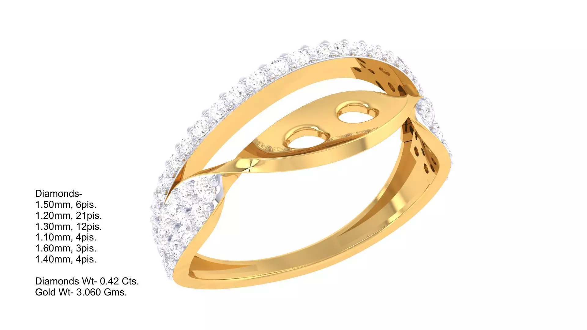 Custom Design Gold Ring Free 3D print model