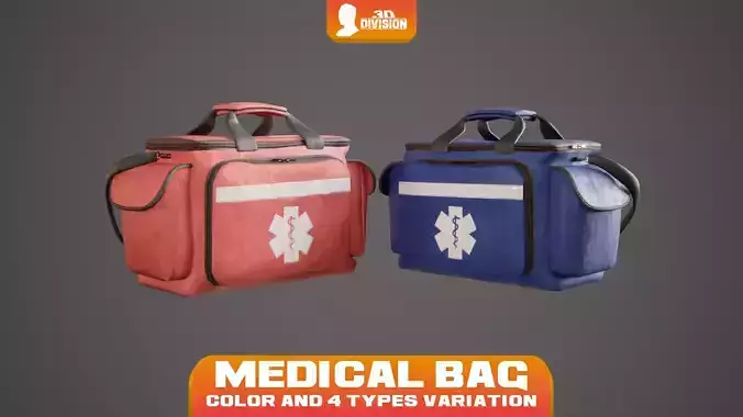 Medical Bag - PBR Game Ready  - LOW POLY