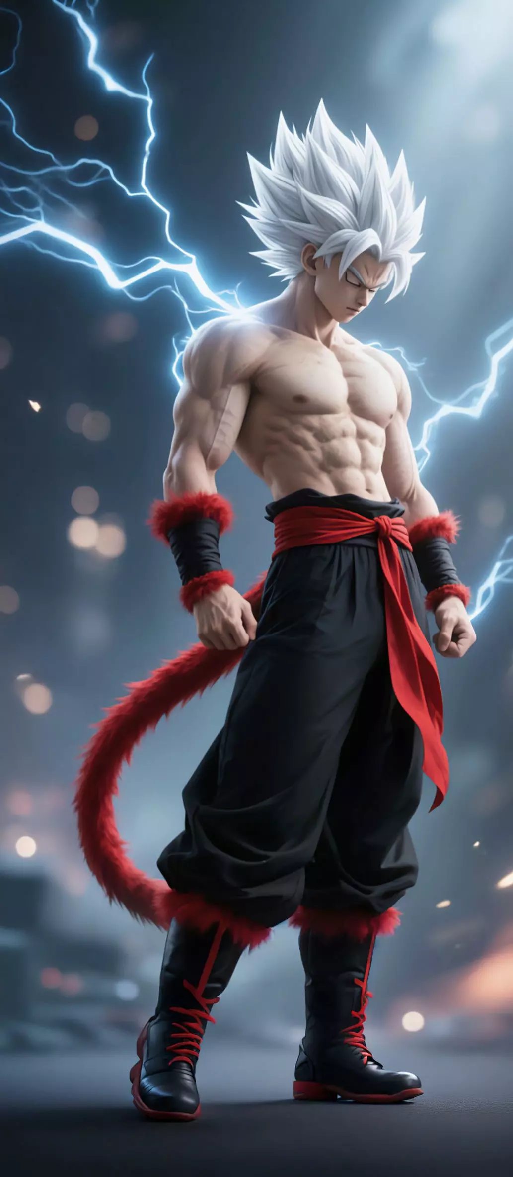 Legendary White Haired Saiyan Warrior 3D Model 3D print model