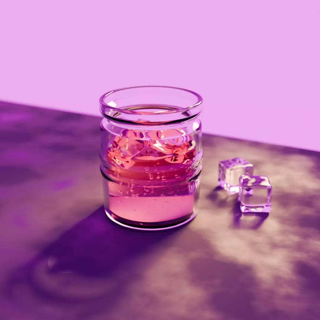 Glass of softdrink 3D model