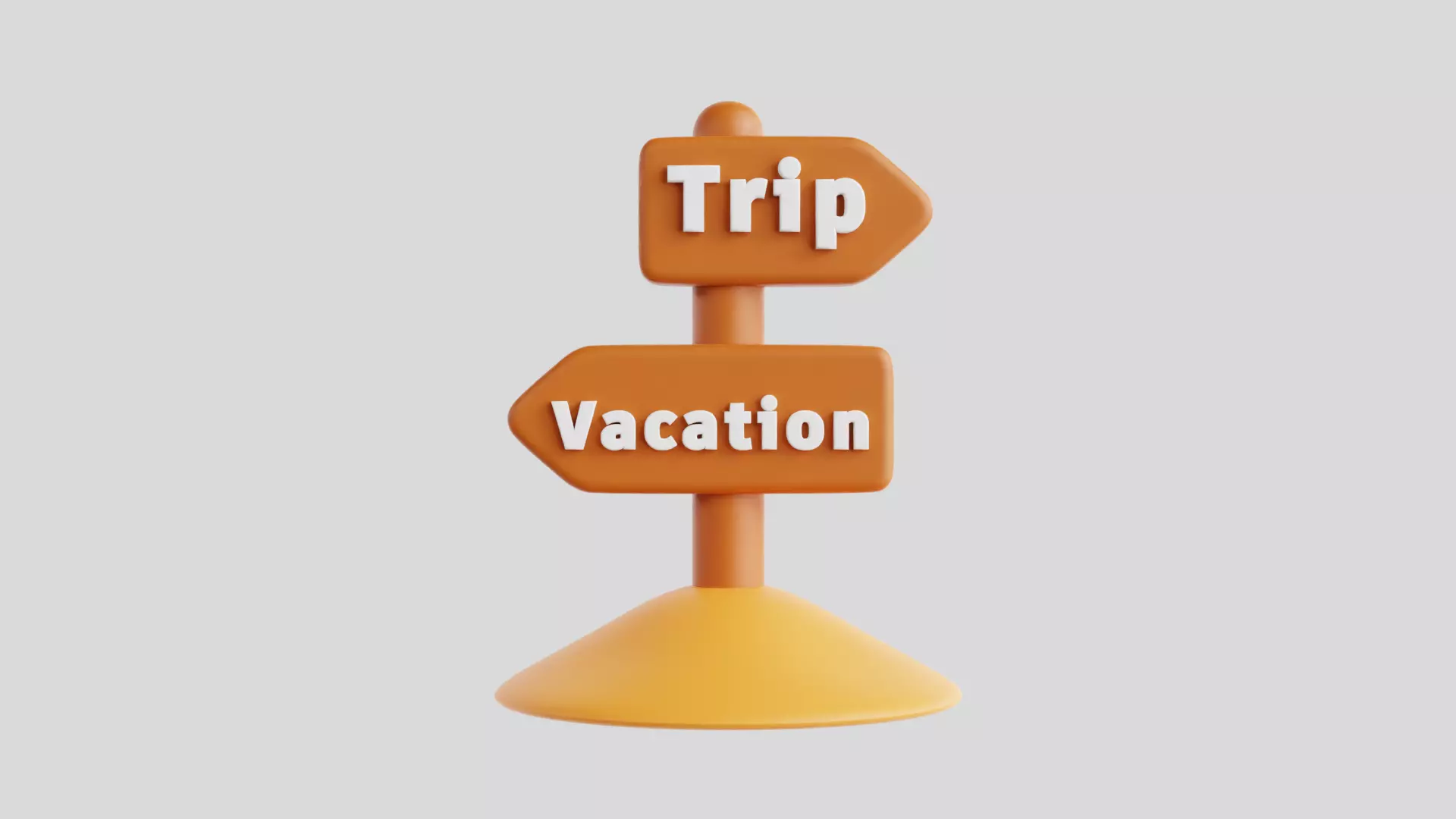 Trip Direction Sign 3D model