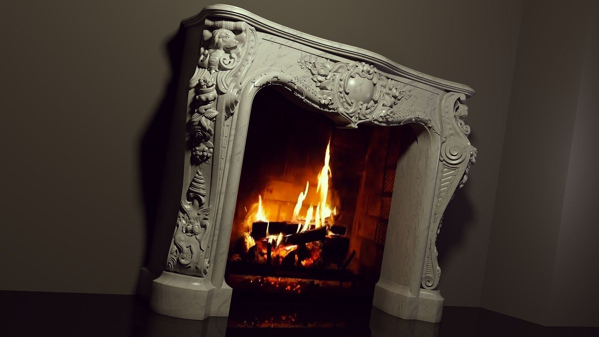 Fireplace 3D model_3