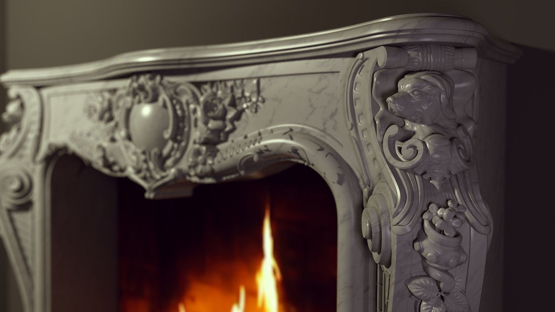 Fireplace 3D model_1