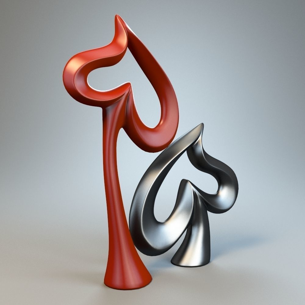 Heart Sculpture 3D model_6