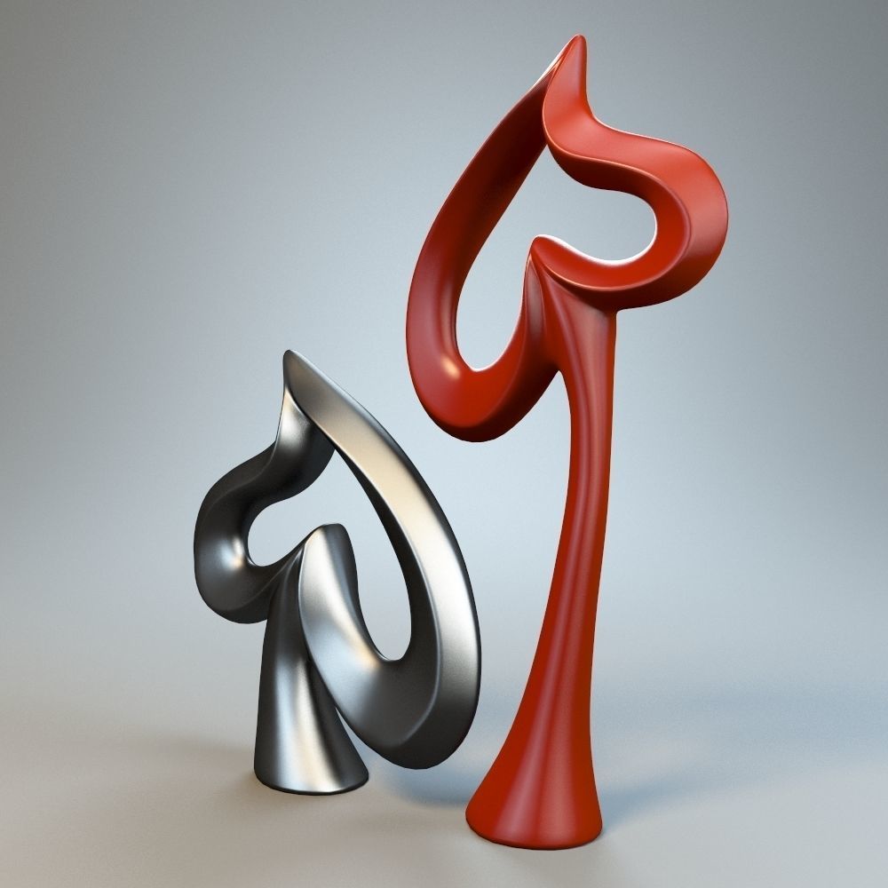 Heart Sculpture 3D model_4
