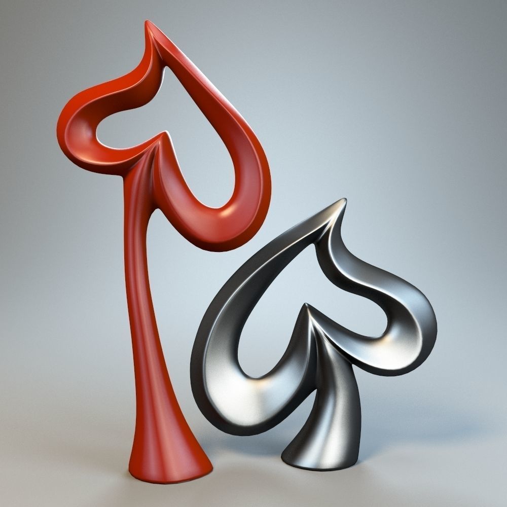 Heart Sculpture 3D model_3