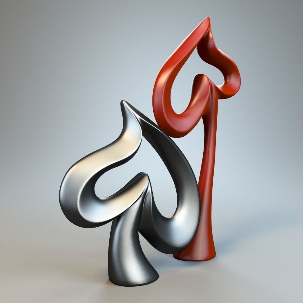 Heart Sculpture 3D model_2
