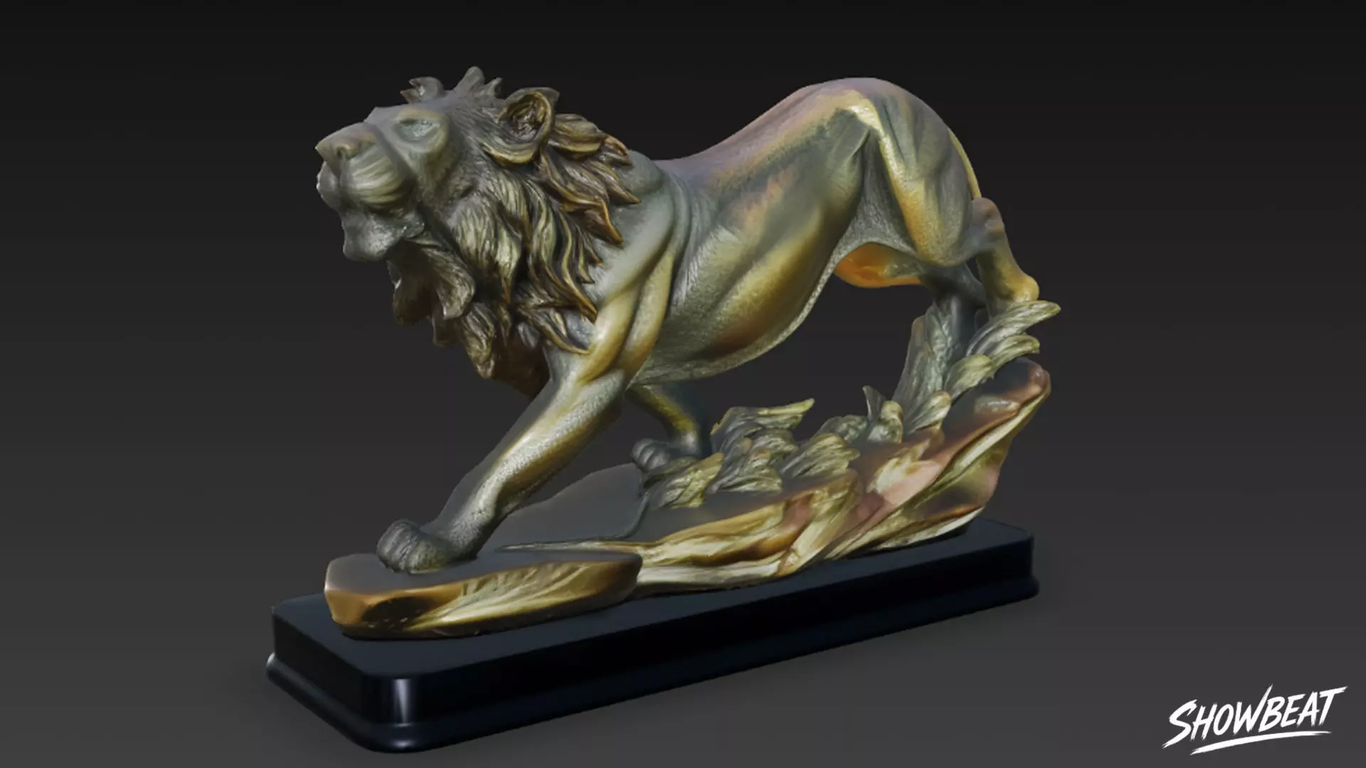 Lion Statue V51 Low-poly 3D model
