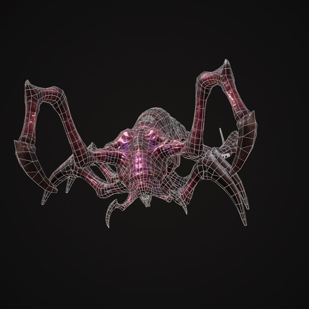 Creature Nasty Low-poly 3D model_4