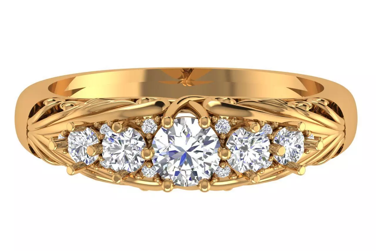Round Vintage Ring 3D print model