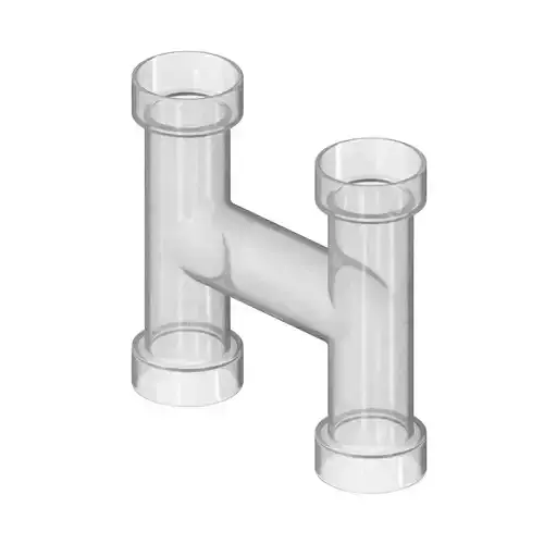 Transparent Plumbing H Fitting