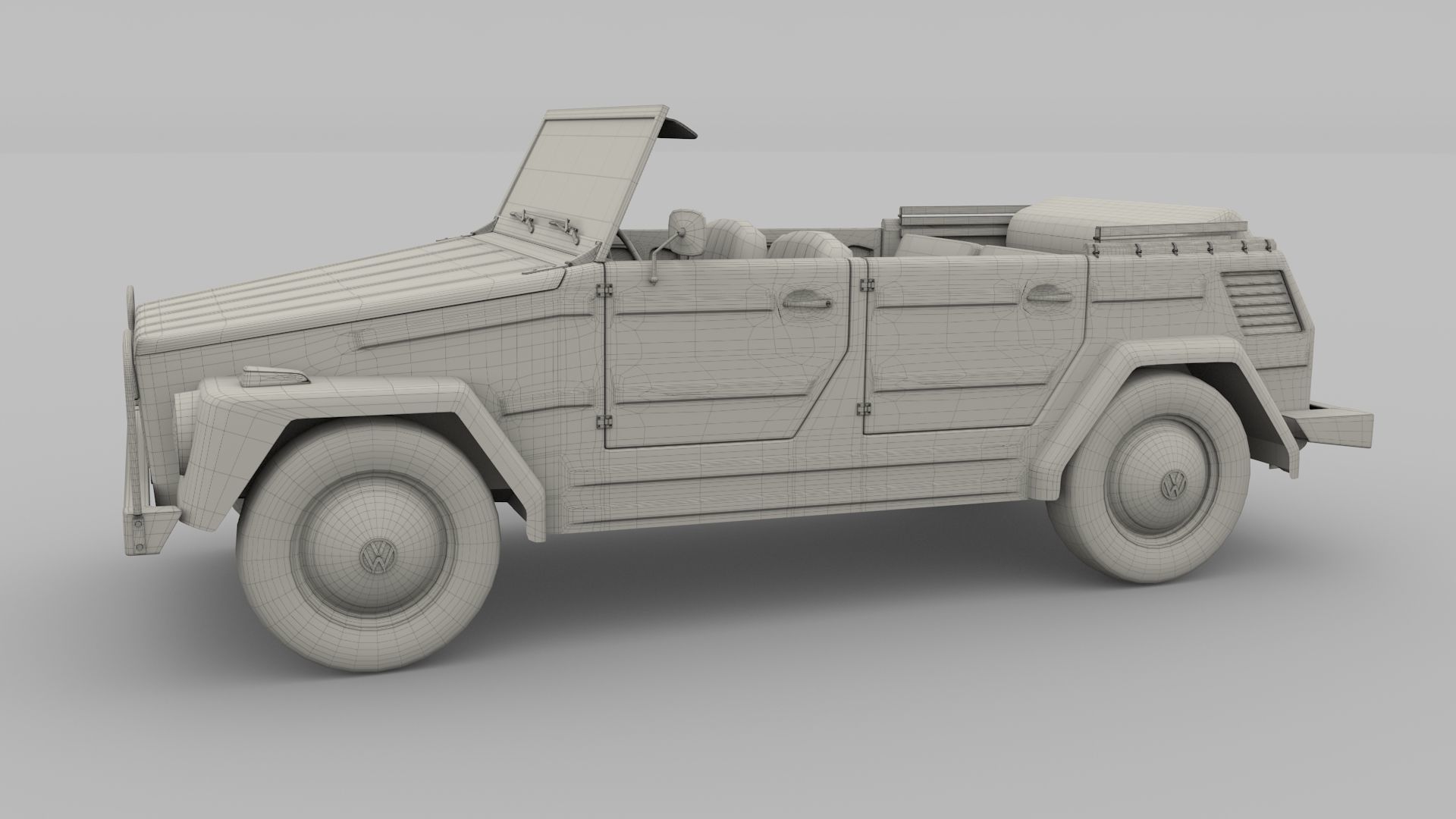 VW 181 Thing with interior 3D model_14