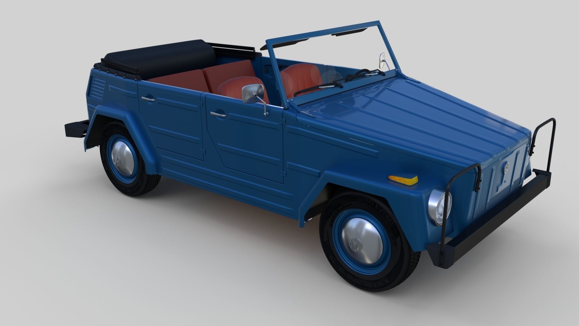 VW 181 Thing with interior 3D model_22