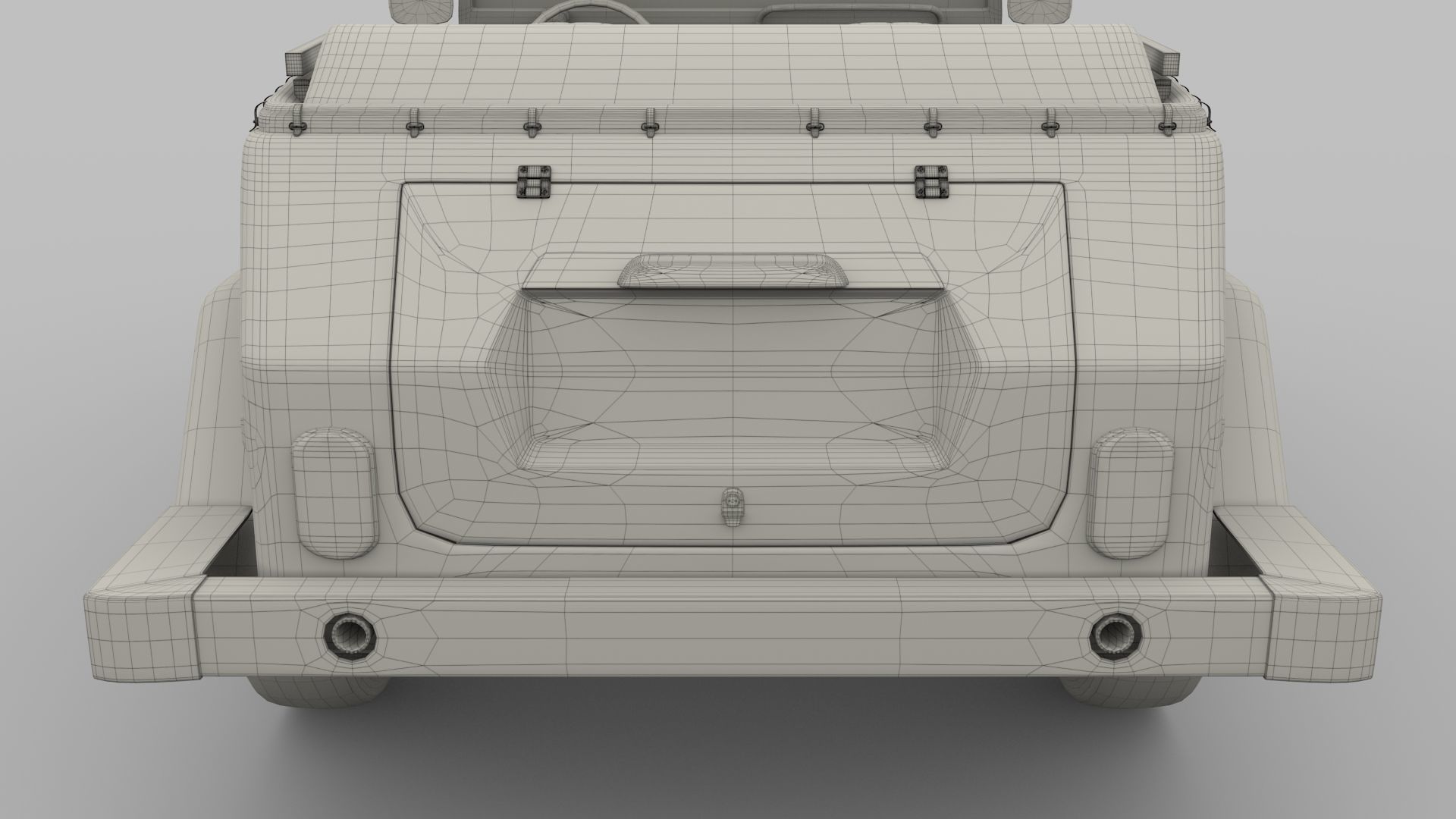 VW 181 Thing with interior 3D model_28