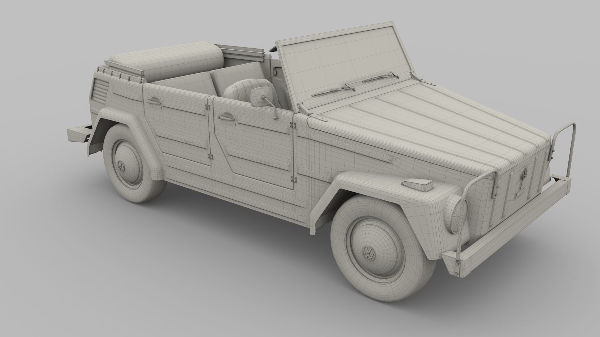VW 181 Thing with interior 3D model_38