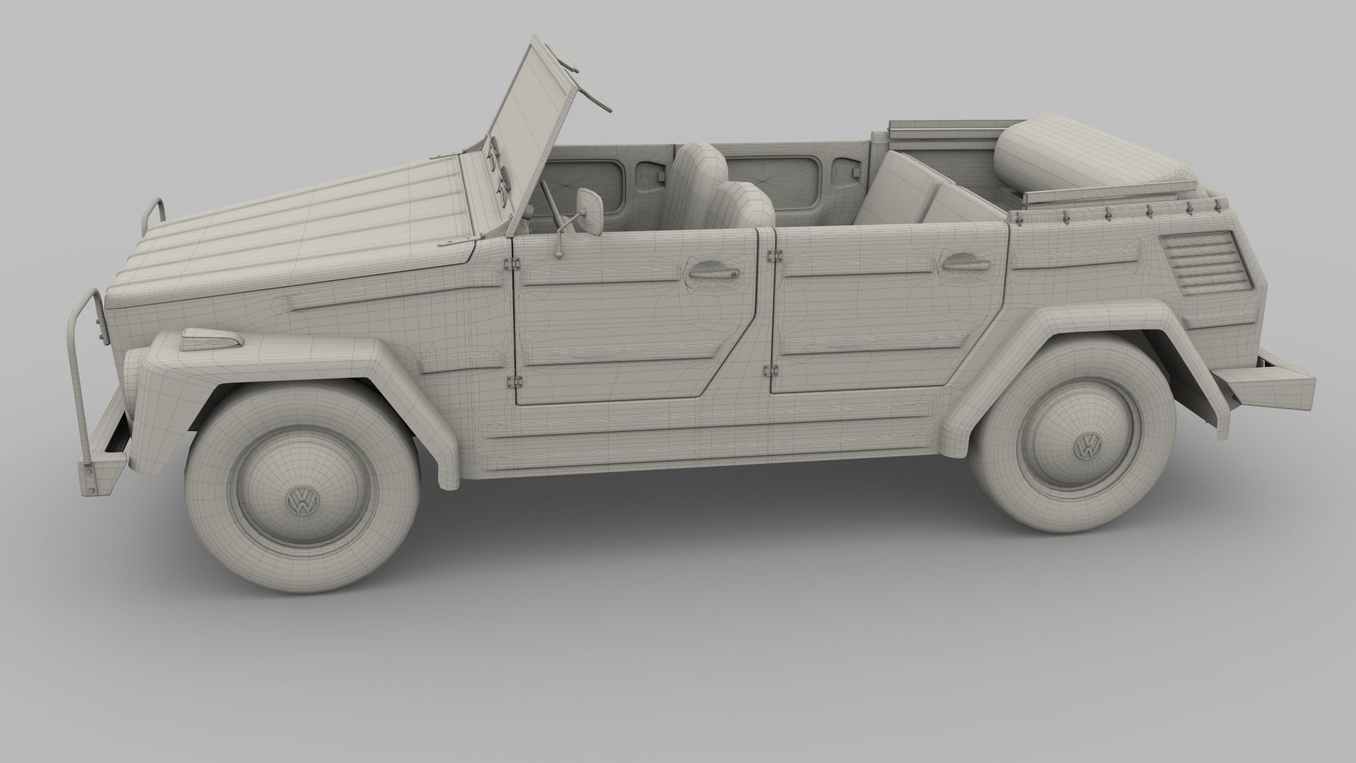 VW 181 Thing with interior 3D model_41