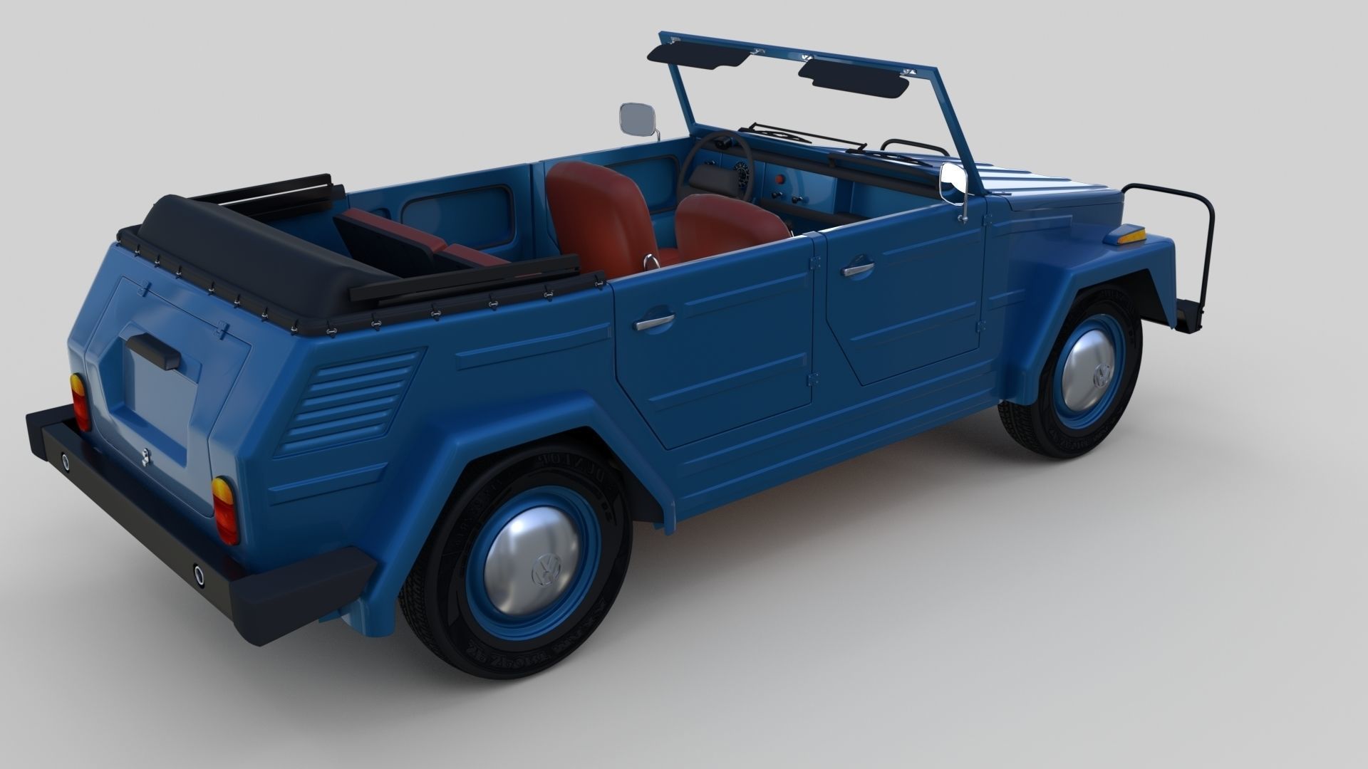 VW 181 Thing with interior 3D model_17