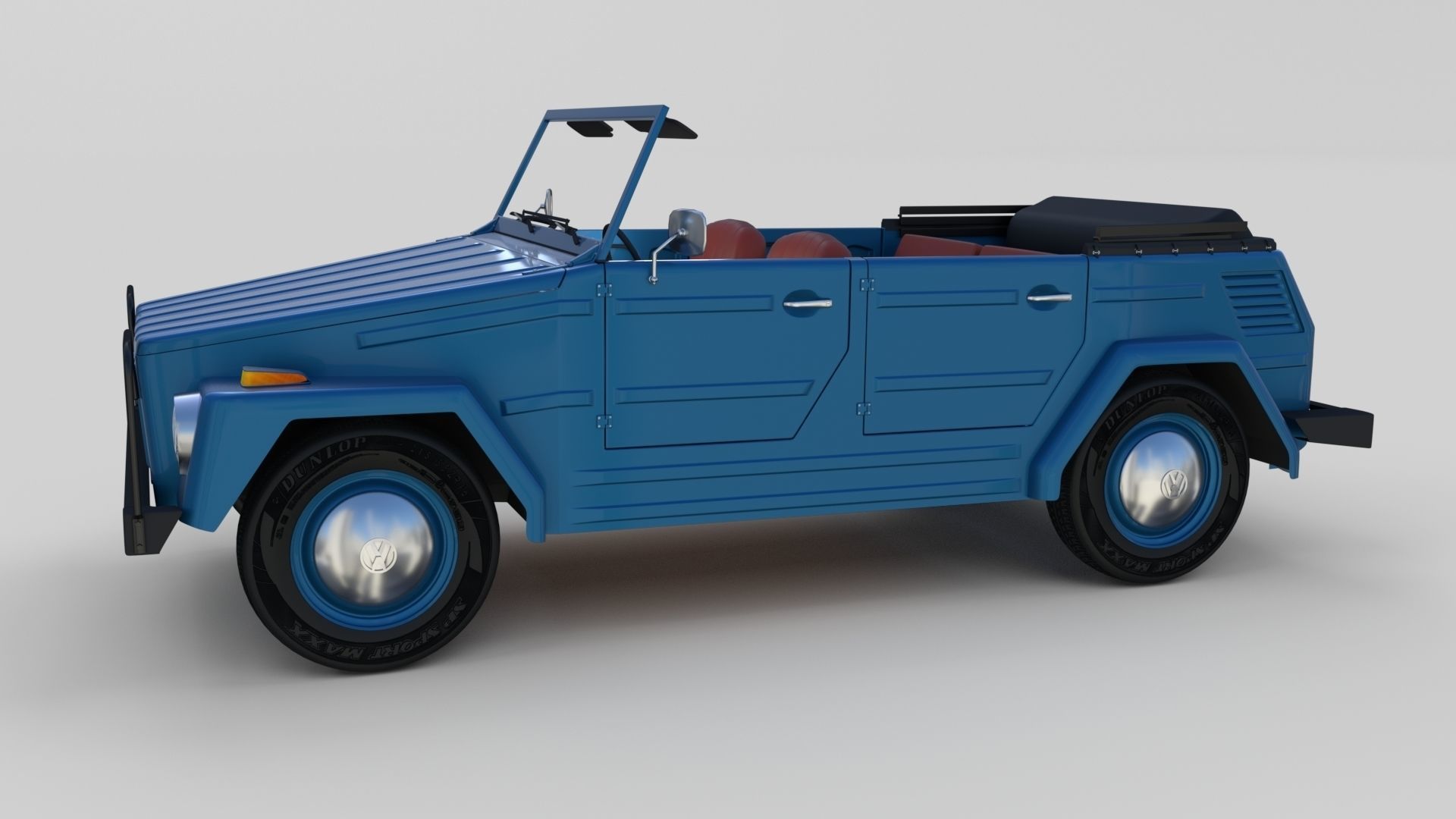 VW 181 Thing with interior 3D model_8