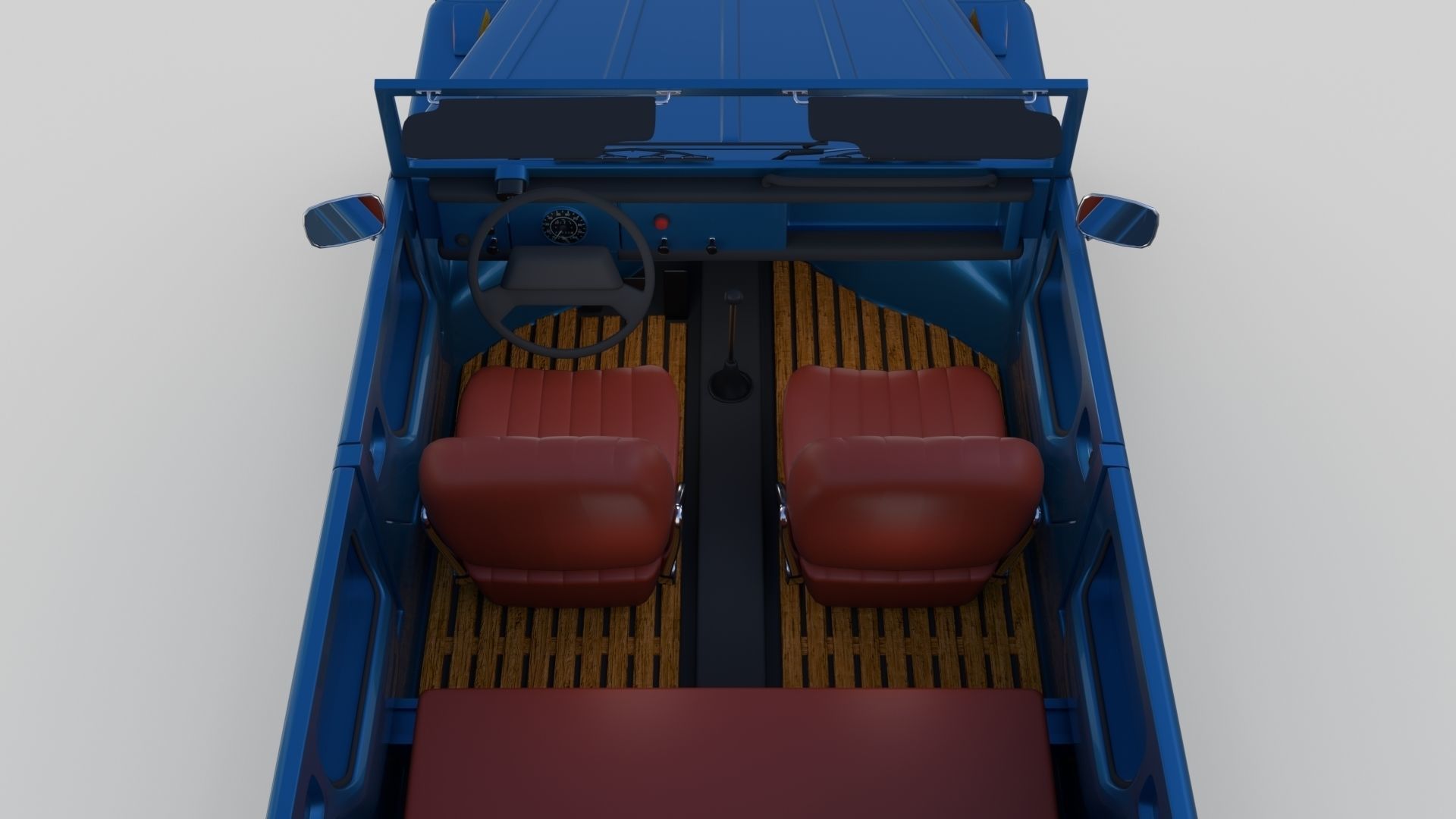 VW 181 Thing with interior 3D model_5