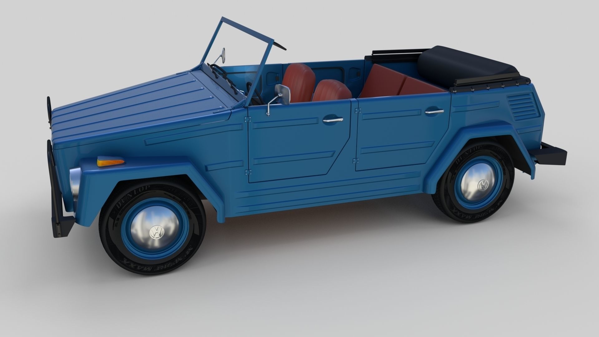 VW 181 Thing with interior 3D model_27
