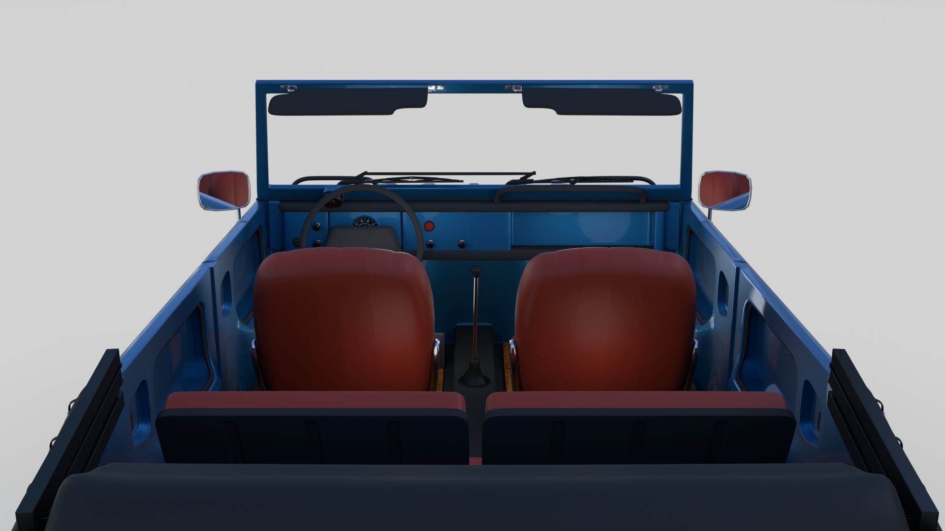 VW 181 Thing with interior 3D model_36