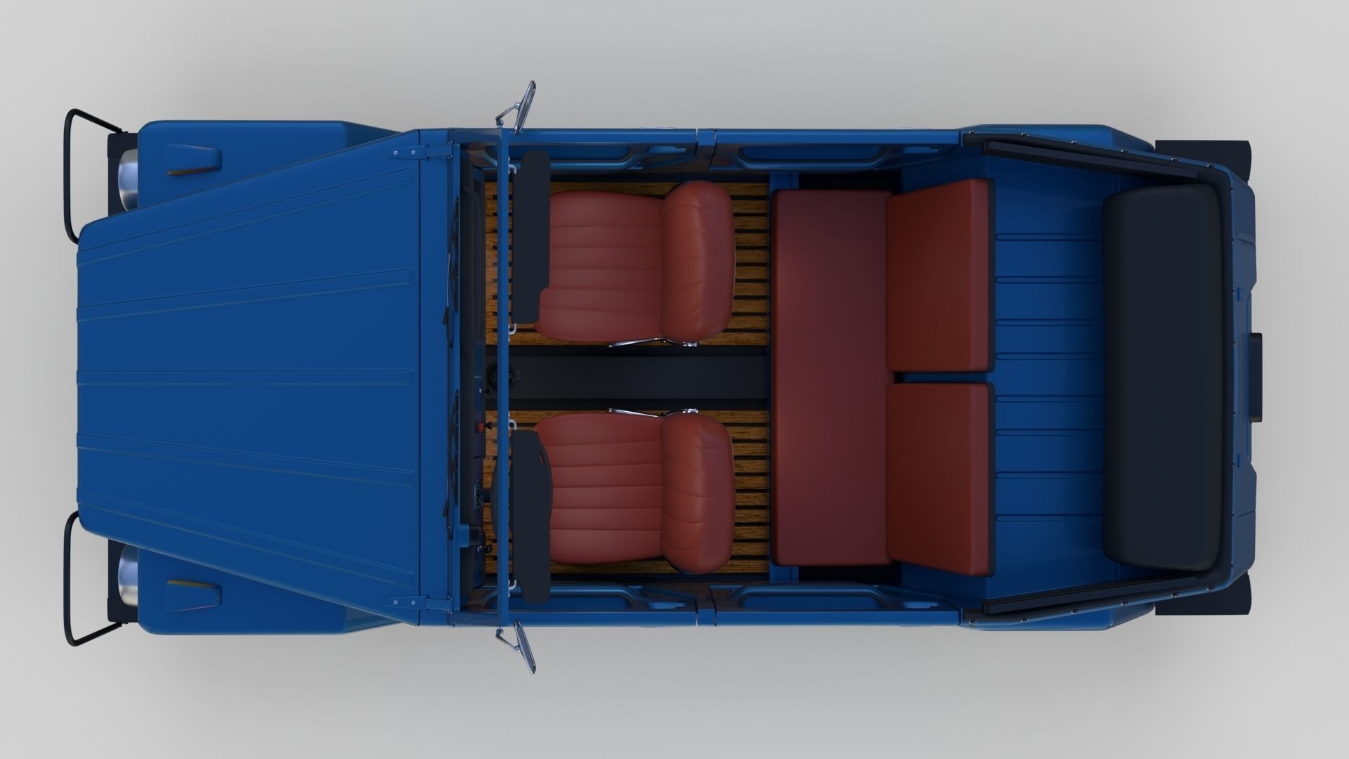 VW 181 Thing with interior 3D model_7