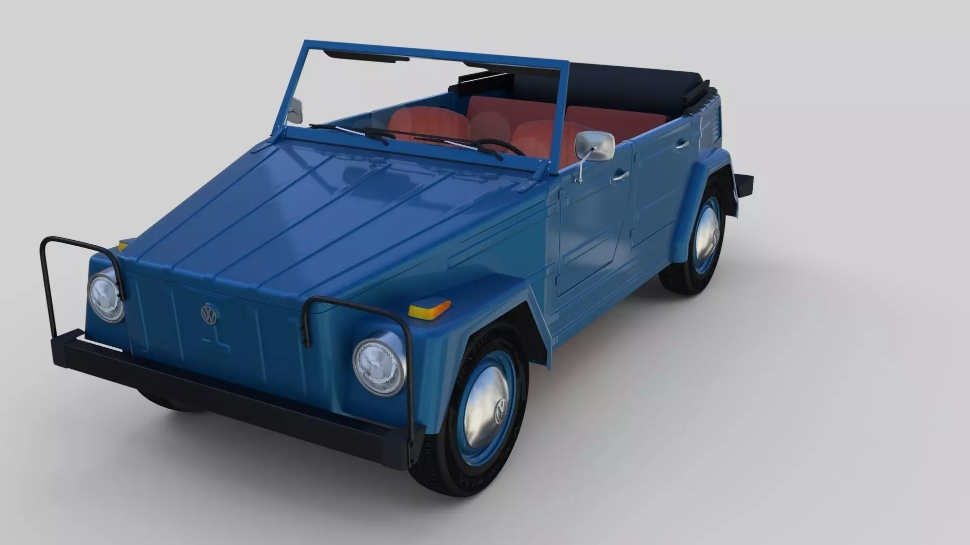 VW 181 Thing with interior 3D model_0