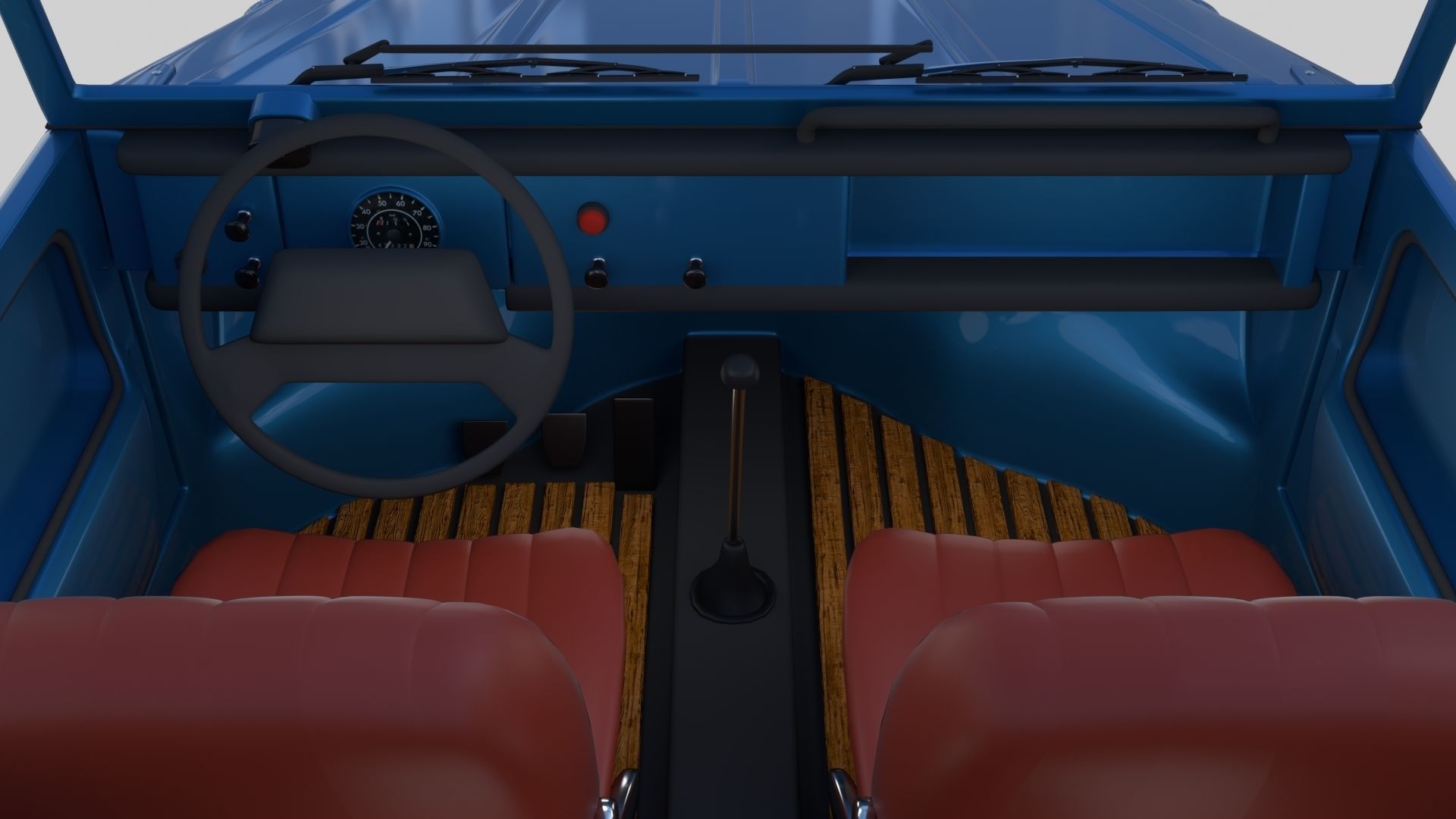 VW 181 Thing with interior 3D model_2
