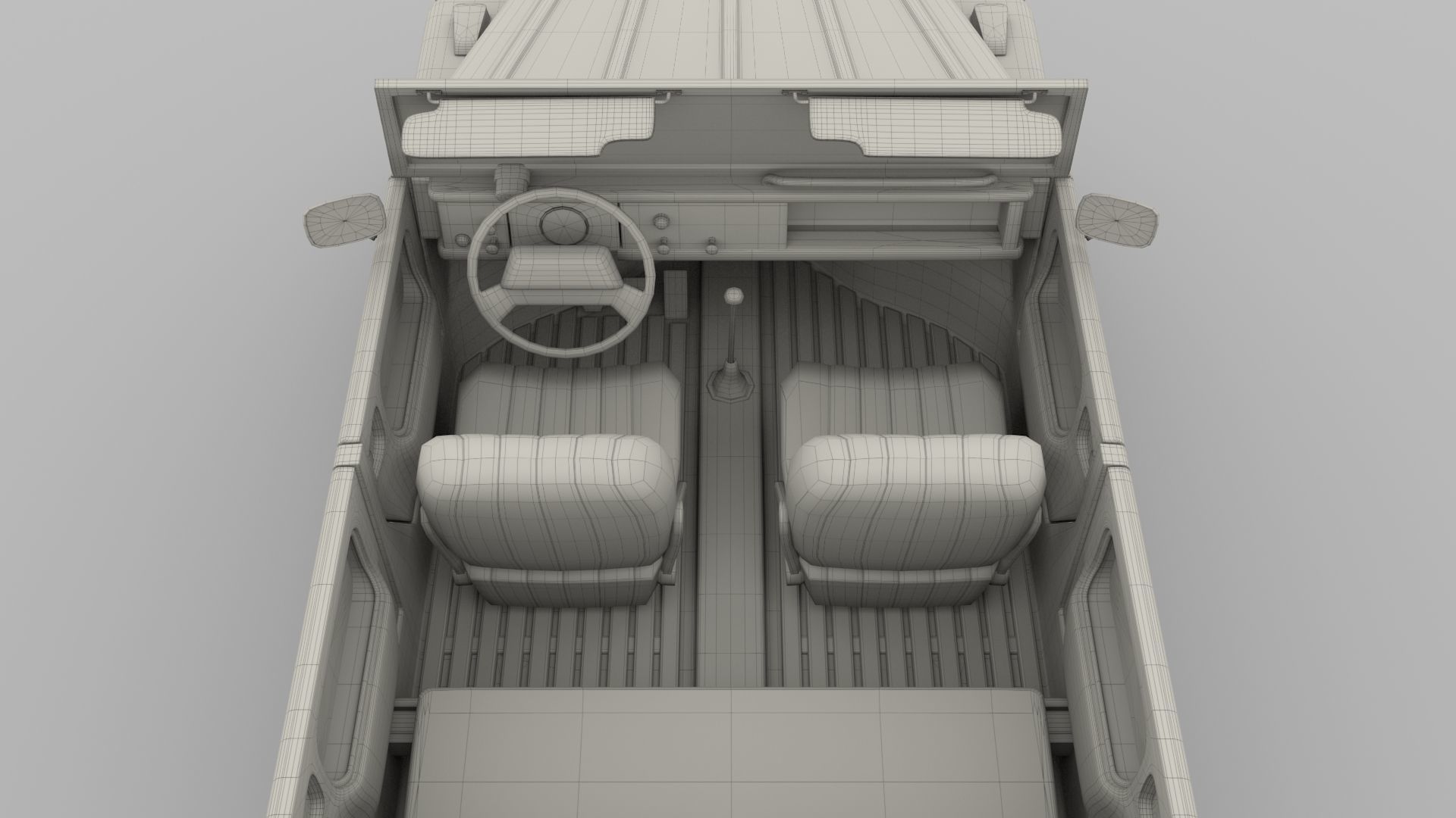 VW 181 Thing with interior 3D model_29