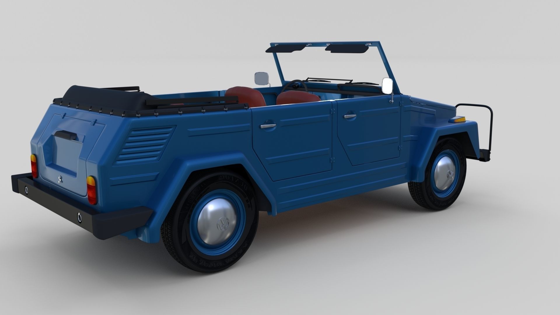 VW 181 Thing with interior 3D model_9