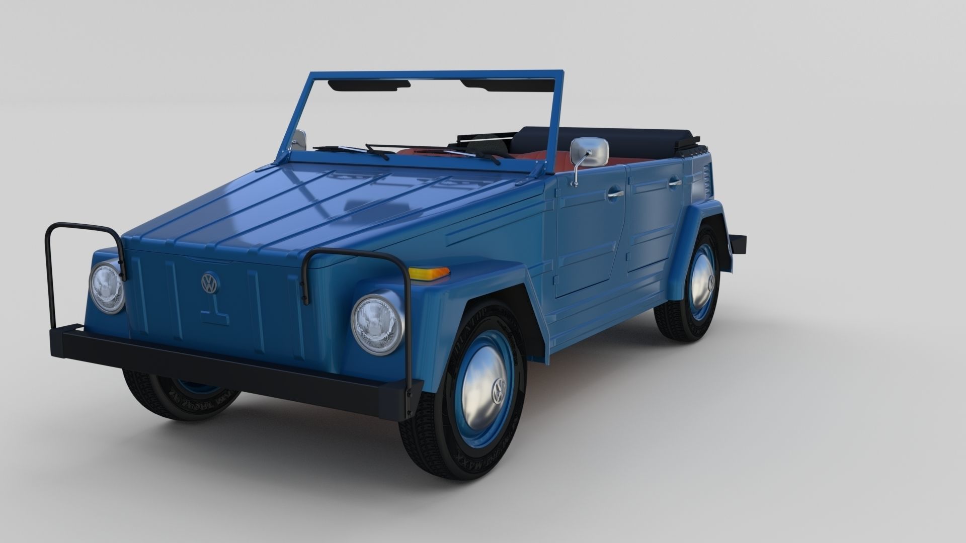 VW 181 Thing with interior 3D model_6