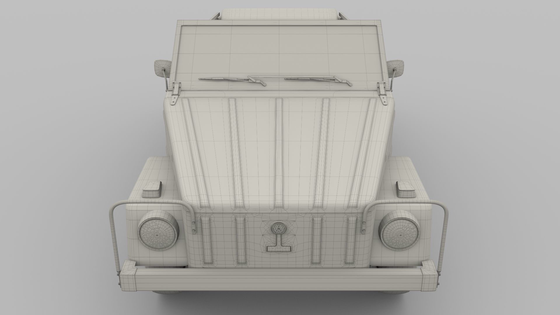 VW 181 Thing with interior 3D model_34